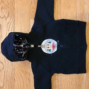 Small Paul by Paul Frank Full Zip Space Hoodie, size 18M